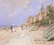 Claude Monet Beach at Trouville Sweden oil painting reproduction